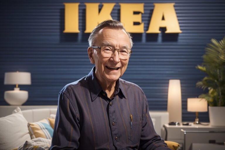 Smiling founder of IKEA Feodor Ingvar Kamprad