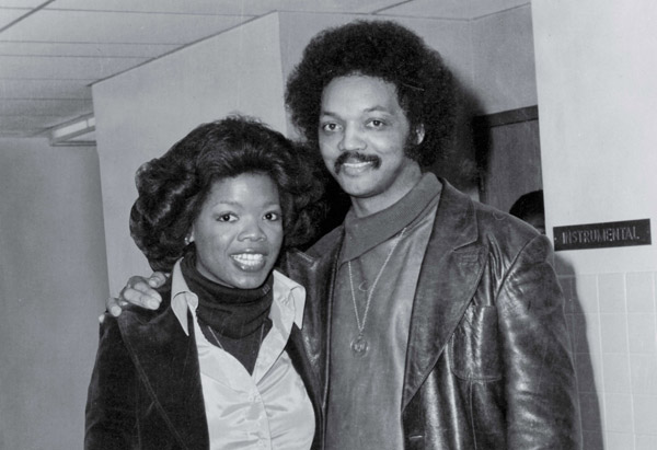Oprah Winfrey and Jesse Jackson